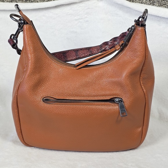 Coach Jules Hobo SUNSET Pebble Leather Snake Embossed Straps Purse Crossb CC756 - Picture 2 of 16